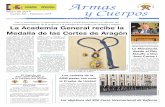 La Academia General recibe la Medalla de las Cortes … · gen de Zaragoza y Aragón”. La Medalla la recibió el General Director de la AGM el ... tiempo máximo de 90 minutos.