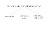 PROGRAMA DE HEMOPATIAS - rticc.org · Síndromes mieloproliferativos crónicos. Constitución de la línea y de las ... Presentación de PowerPoint Author: Servicio de Informática