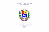 REPÚBLICA BOLIVARIANA DE VENEZUELA · Del Situado Constitucional 2 ... − Fortalecimiento y ampliación de la atención integral a los ciudadanos y ciudadanas del Distrito Capital