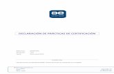 DECLARACIÓN DE PRÁCTICAS DE CERTIFICACIÓN · 7.2 Perfil de la lista de revocación de certificados 83 8 Administración de la especificación 84 ...