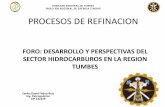 Presentación de PowerPoint - Osinergmin · procesos de refinacion foro: desarrollo y perspectivas del sector hidrocarburos en la region tumbes ... produccion de liquidos y condensado