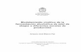 Modelamiento cinético de la fermentación alcohólica de ... · Modelamiento cinético de la fermentación alcohólica de miel de abejas a diferentes escalas de producción Amaury