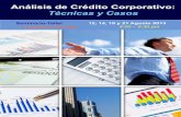Análisis de Crédito Corporativo: Técnicas y Casos · Objetivo General 1. Proveer(de(unametodologíade(análisis(paracréditos(aempresas.((2. Desarrollar(y(potenciar(los(criterios(de(análisis.(