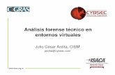 Julio César Ardita, CISM - cybsec.com · Análisis forense técnico en entornos virtuales  Julio César Ardita, CISM jardita@cybsec.com