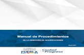 Manual de Procedimientos - Iniciogobiernoabierto.pueblacapital.gob.mx/transparencia_file/secad/2017/... · Manual de Procedimientos ... de adjudicación ya sean mediante Licitación