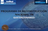 PROGRAMA DE RECONSTRUCCIÓN NACIONAL 7N Plan de Acc. 2/7N... · nacional 7n quetzaltenango . vivienda ministerio de la defensa nacional -mindef- 24 de septiembre 2013 . viviendas