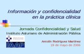 Jornada Confidencialidad y Salud - tematico.asturias.estematico.asturias.es/trempfor/iaap/JornadasFormativas/Confidenci... · códigos de ética médica: Juramento hipocrático ...