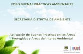 FORO BUENAS PRACTICAS AMBIENTALES …ambientebogota.gov.co/documents/21288/0/Presentación+Estrategias... · Lombricultivo Producción de lombricultivo: 460 Kg . Parque ecológico