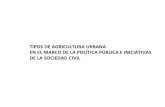 TIPOS&DE&AGRICULTURAURBANA& … · (microemprendimiento,(Mercados(locales(de(productos(hor_colas).(Ciudad(produc