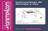 Instrucciones de Montaje y Uso - torremovil.com · Antes de la instalación, todas las piezas deben ser inspeccionadas para asegurarse de que están en perfectas condiciones (solo