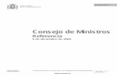 Consejo de Ministros - La Moncloa. Home · COMPLEJO DE LA MONCLOA 28071 - MADRID TEL: 91 321 41 44 / 45 ... la aplicación del Fondo de Contingencia por ... de regadíos incluida