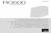 ISTRO16.4865 Rev00 RO500:Layout 1 - ALSIDOORalsidoor-automatismos.com/pdf/NICE/manual-montaje-motor-puerta... · Según la legislación europea más reciente, ... en particular, en