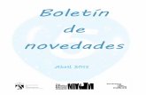Boletín de novedades - torrelodones.es · Boletín de novedades - Abril 2017 Página 2 Índice Pág. Libros Infantil – Juvenil Ficción ...
