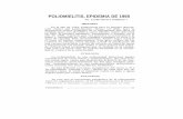 POLIOMIELITIS, EPIDEMIA DE 1965 - …cidbimena.desastres.hn/RHP/pdf/1967/pdf/Vol2-6-1967-3.pdf · La poliomielitis es una enfermedad infecciosa aguda, causada por un virus neuro y