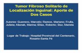 Tumor Fibroso Solitario de Localización Inguinal: Aporte ...congreso.faardit.org.ar/uploads/2013/poster/2013_313_PE... · Bibliografía • Tumor fibroso solitario extrapleural;