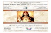 Iglesia Católica San Juan Bautista - sjbcatholicchurch.org · 20 De Noviembre de 2016- Jesús, Rey del Universo . ... (Mk 14:7). The closing of the ... perdón, alcance, aceptación,