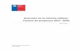Inversión en la minería chilena - Inicio | Cochilco Temtico/2017 08 10 Cartera de... · Morro a través de NuevaUnión, dentro de las plantas metalúrgicas se destaca el proyecto