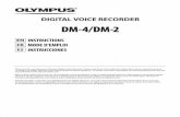 @ 8 STOP VOL REC DM-4/DM-2 - Olympus Corporation …€¦ · en las grabaciones se recomienda hacer un ensayo previo de la función de grabación y su volumen. ... Corporation. •
