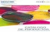 CATALOGO DE PRODUCTOS - bioscmic.com.mx de Producto… · Para el cultivo de hongos y levaduras AGAR DEXTROSA Y PAPA Para la identicación, cultivo y recuento de hongos y levaduras
