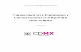 Programa Integral para el Empoderamiento y …inmujeres.cdmx.gob.mx/storage/app/media/Politicas/Programa... · La política para la igualdad de género en su vertiente de empoderamiento