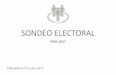 SONDEO ELECTORAL - cigp.com.arcigp.com.ar/wp-content/uploads/2017/08/PASO-2017-AGOSTO.pdf · Relevamiento : Sondeo electoral (21 de Julio al 26 de Julio) Vínculo : Plataforma Online
