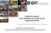 América Latina Los desafíos en materia de competitividad Clementin… · Bolivia Venezuela Ecuador Colombia Panama Mexico Peru Brazil OECD (average) ... financiamiento de la PyME