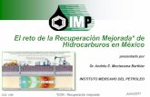 La innovación en el IMP - wecmex.org.mx · Comportamiento histórico del incremento de producción asociado a procesos de recuperación adicional*. Secundaria Pilotos CO2 y químicos