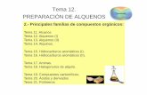 Tema 12. PREPARACIÓN DE ALQUENOS - … · Tema 18. Halogenuros de alquilo. Tema 19. Compuestos carbonílicos. Tema 20. Ácidos y derivados Tema 21. Polímeros. Tema 12Tema 12. PREPARACIÓN