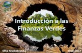 Introducción a las Finanzas Verdes - thegef.org Finance_SP.pdf · Las finanzas verdes son más que financiamiento climático, pero incluye la tierra, los bosques, el agua, los océanos,