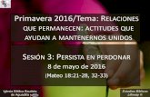 Primavera 2016/Tema: RELACIONES QUE …iglesiabiblicabautista.org/archivos/estudios/escuela... · 2016-08-11 · “Entonces se le acercó Pedro y le dijo: ... 14 Como dice Santiago:
