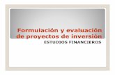Formulación y evaluación de proyectos de inversión · 2011-10-07 · ... Resultan de la comparación del escenario “con proyecto” y el escenario “sin proyecto ”. ... MODELO