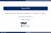 OpenVPN - gsyc.urjc.esmortuno/sro/openvpn.pdf · En el ejemplo VPN m nima, indic abamos las direcciones del interior de la VPN de forma expl cita con la directiva ifcon g Ahora, haremos