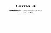 Tema 4 - webdeptos.uma.eswebdeptos.uma.es/genetica/AnaGen/Tema4.pdf · Puntuación Lod en el análisis de ligamiento en pedigríes Puntuación Lod Log Of Odds (logaritmo de probabilidades)
