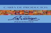Carta de Productos 2017 - Pastelerías Lazcano · Ensalada de pollo 1,00 €/Ud. Gambas con salsa rosa 1,00 €/Ud. Ensalada de ahumados 1 ... Montados de salmón Bellavista 3,60