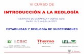 INTRODUCCIÓN A LA REOLOGÍA - personal.icv.csic.espersonal.icv.csic.es/reo2013/pdf/estabilidadyreologia_2013.pdf · Fracción máxima de empaquetamiento, m Depende de la forma y