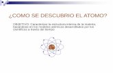 ¿COMO SE DESCUBRIO EL ATOMO? - Liceo Sagrado Corazón de ... · OBJETIVO: Caracterizar la estructura interna de la materia, basándose en los modelos atómicos desarrollados por