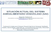 SITUACIÓN ACTUAL DEL SISTEMA … · SITUACIÓN ACTUAL DEL SISTEMA AGROALIMENTARIO VENEZOLANO (SAV) ... Conferencia invitada para el Simposio Gerencia Agrícola en Venezuela: Realidades,