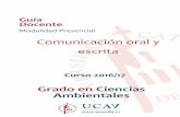 Grado en Ciencias Ambientales - Universidad Cat³lica .multicriterio. a16. Dominar la comunicaci³n