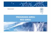 PROGRAMA GIRSU RED GIRSU - INTI · EJES DE TRABAJO FORMACIÓN Y ... Formulación y asistencia técnica de pr oyecto de Entramados Productivos en planta de clasificación y tratamiento