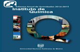Informe Anual de Actividades 2014-2015 Instituto de … · 7 El Dr. Jorge Peón Peralta presentó el primer Informe de Actividades (2014-2015) en la Biblioteca Jesús Romo Armería,