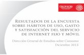 Uso de internet - Gobierno | gob.mx · o factura, 74.9% Sí, le indicaron consultarlos por algún medio, 5.1% No, 11.5% No sabe/No recuerda, ... Telcel Movistar Iusacell Nextel Unefon