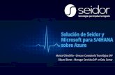 Solución de Seidor y Microsoft para S/4HANA sobre Azureausape.com/documentos/Archivo/7-Forum/2018_XIV_Forum/04_Presentaci... · •Control y Planificación en lugar de reparaciones