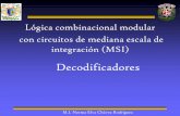 Lógica combinacional modular con circuitos de mediana ...profesores.fi-b.unam.mx/normaelva/decodificador.pdf · Decodificadores n entradas 2n salidas Por cada entrada , una y solo