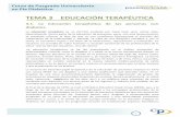 TEMA 3 EDUCACIÓN TERAPÉUTICA - …aula.campuspanamericana.com/.../TEMA_3_COMPLETADO.pdf · 1 TEMA 3 EDUCACIÓN TERAPÉUTICA 3.1. La educación terapéutica de las personas con diabetes.