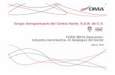FORO BBVA Bancomer: Industria Aeronáutica- El …files.shareholder.com/downloads/OMABS/4445831350x0... · mayor volumen de pasajeros en el país. Un hotel y áreas comerciales en