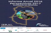  · 3 Informe Anual 2016 y Perspectivas 2017 – Economía de Mendoza  –  Ingresos del sector agrícola3: netos de inflación, presentaron una leve disminución en 2016.