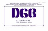 M A T E M Á T I C A S 1 - cedmm.org I.pdf · ... las ecuaciones de primer grado, ... que se aplican las ecuaciones de segundo grado, mediante su solución algebraica y su ... ECUACIONES