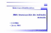RMI: Invocación de método remotolaurel.datsi.fi.upm.es/_media/docencia/asignaturas/sd/comunicacion... · CORBA es la tecnología asociada a esta arquitectura genérica. Formalmente