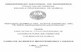 UNIVERSIDAD NACIONAL DE INGENIERIAcybertesis.uni.edu.pe/bitstream/uni/1701/1/montenegro_lc.pdf · V. RESULTADOS Y DISCUSIONES 5.1 ACEITE ESENCIAL 5.1.1 Espectroscopia 5.1.2 Propiedades