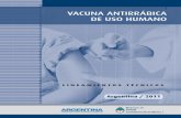 VACUNA ANTIRRÁBICA DE USO HUMANO DE VAC... · Dr. Martín Caruso Sociedad Argentina de Pediatría Dr. Vicente Luppino ... Asesoria Cientifica Equipo responsable Vacuna antirrábica